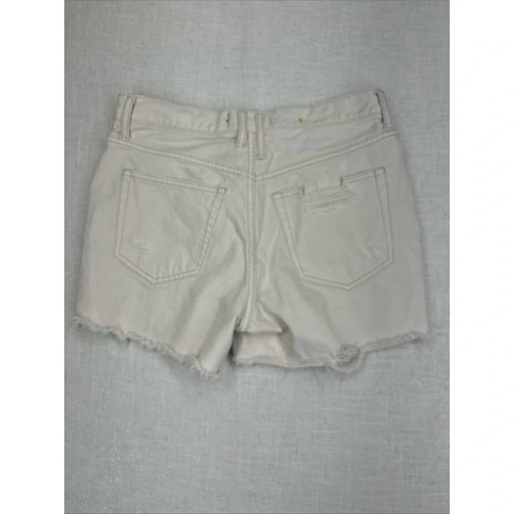 We The Free Women's 26 Button Fly Shorts, Off-White,‎ Distressed, Free People